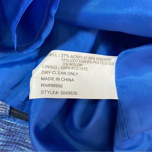 Shoshanna Sima Ombré Blue Sheath Dress Size 4 - Picture 5 of 6